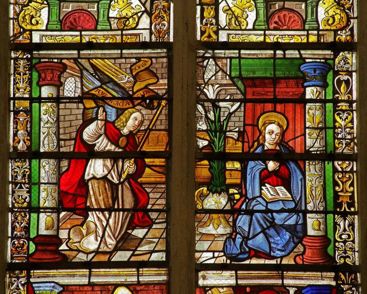 Janela que representa a Anunciação (vitral) de French School