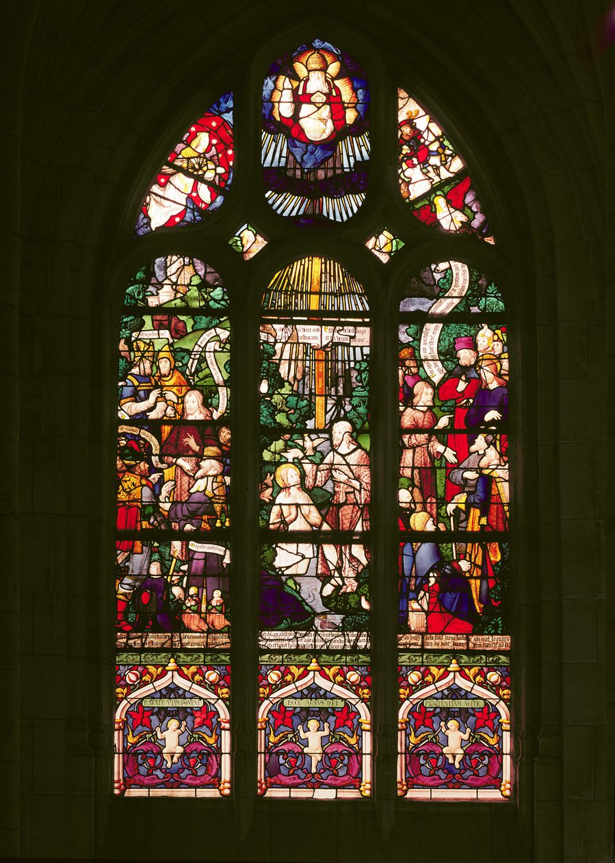 Janela retratando o batismo de Cristo, 1490 de French School