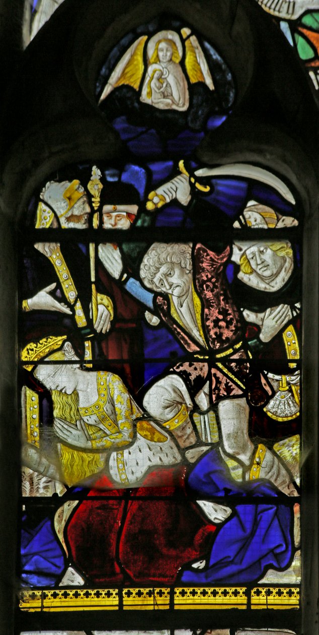 Janela retratando a execução de Santa Catarina, 1460-1470 de French School
