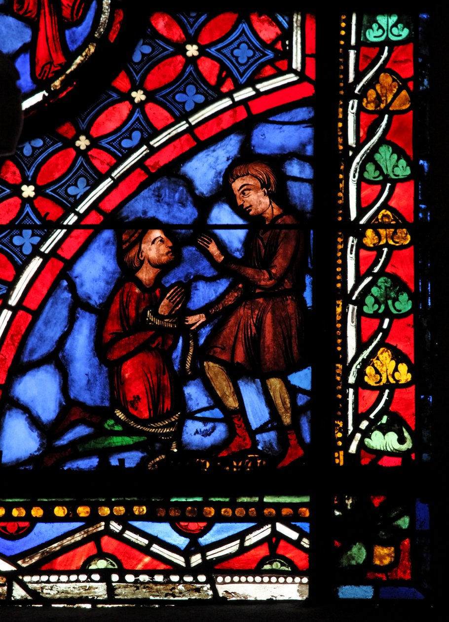 Janela w05 retratando o mágico Hermogenesand Philetus de French School