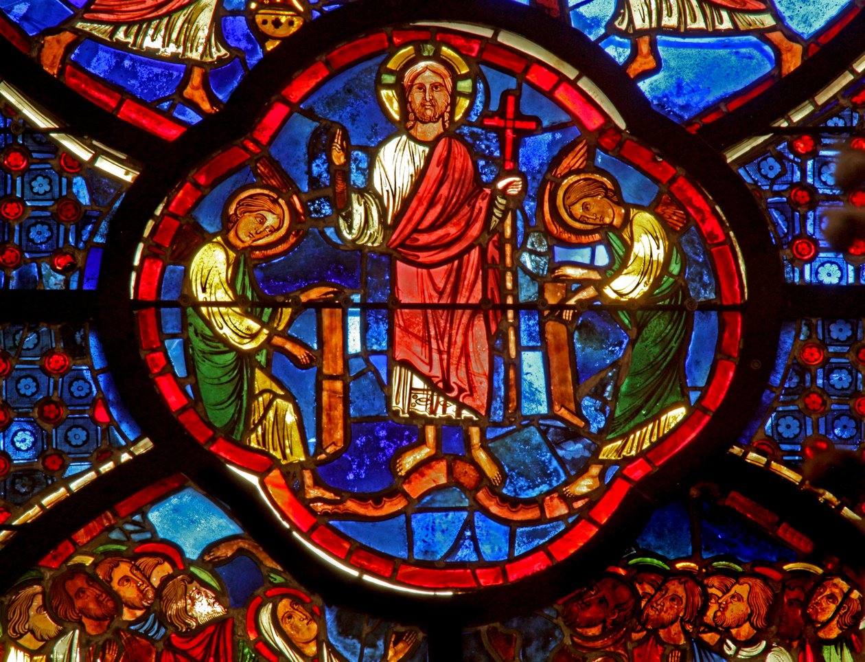 Janela w0 representando Cristo na glória de French School