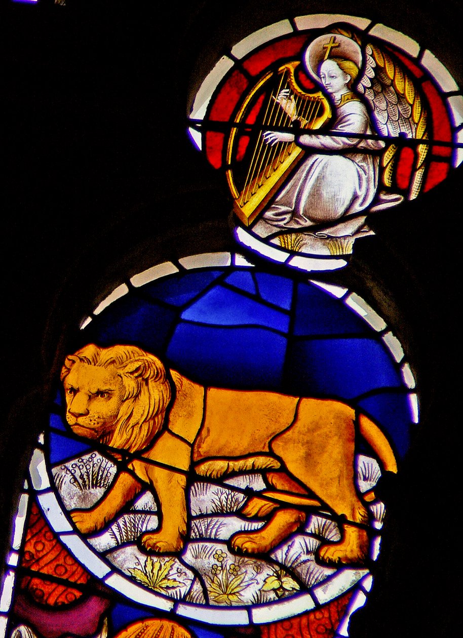 Janela w114 retratando o signo Leo de French School