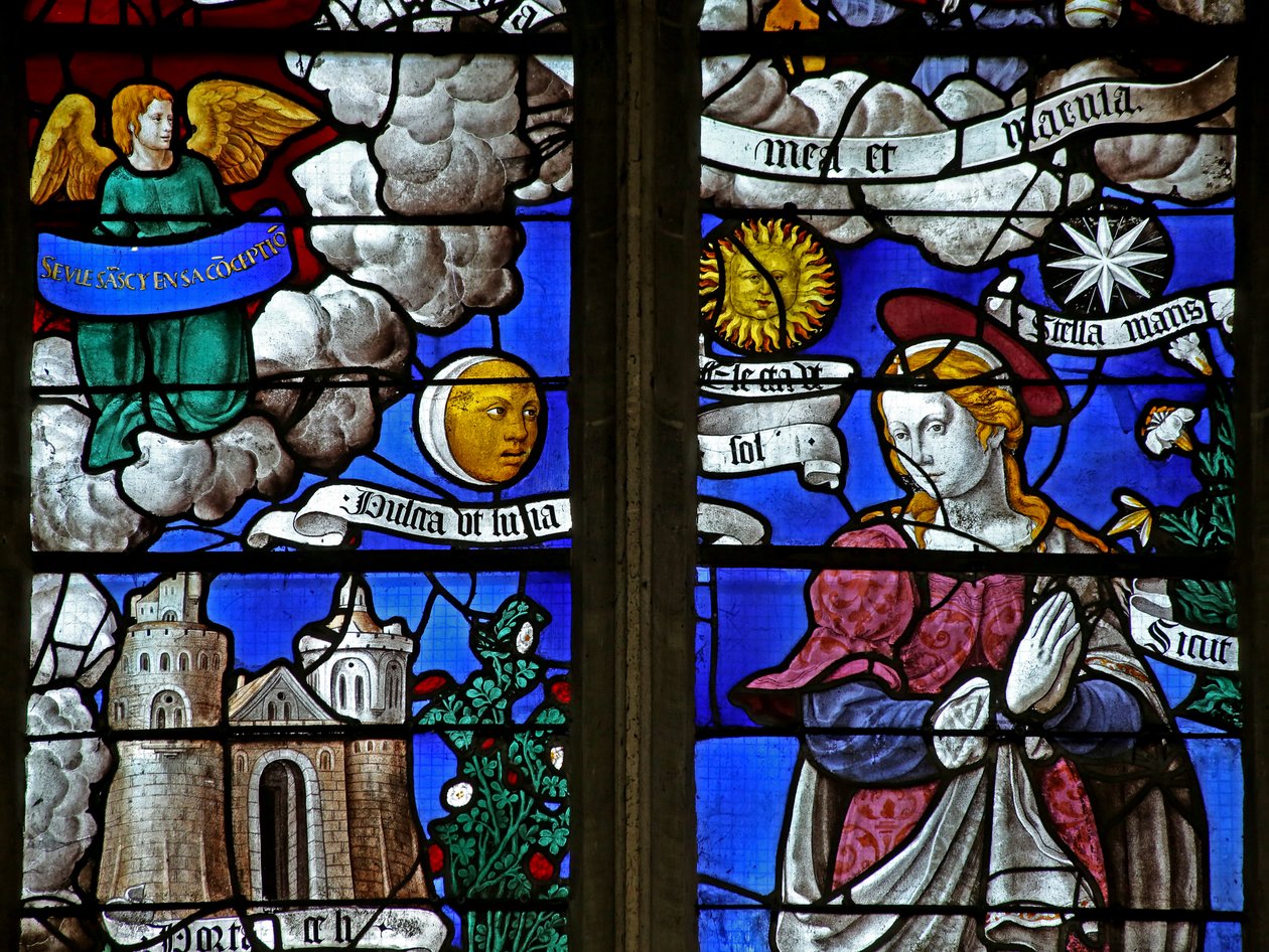 Janela w11 retratando um detalhe da Litania da Virgem Maria de French School