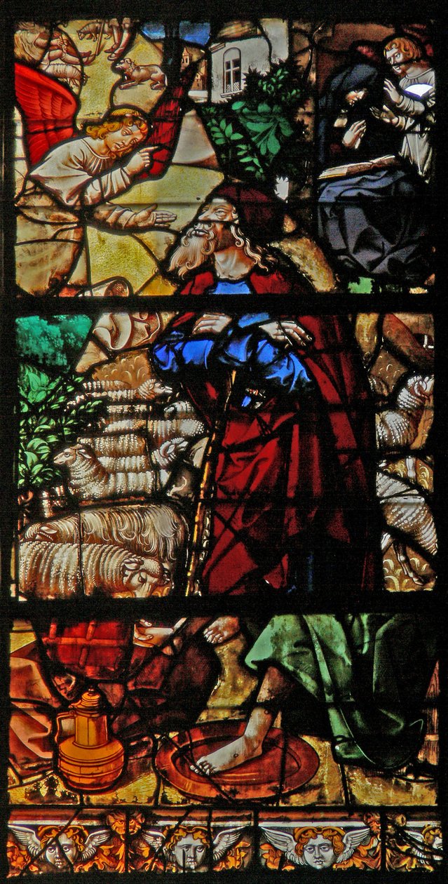 Janela w120 representando a Anunciação de Joachim e St Anne de French School