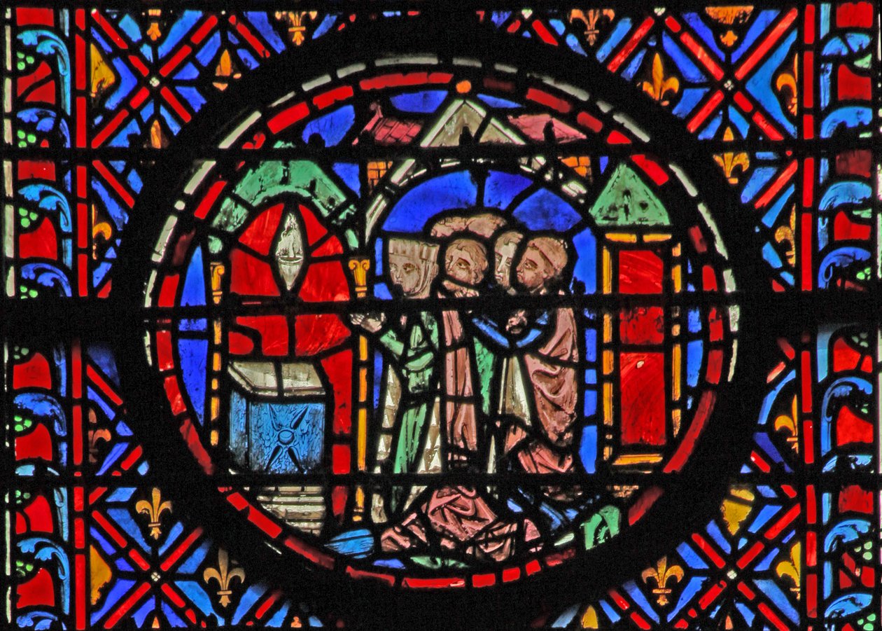 Janela w12 Judith consagra a Deus um anátema para Holofernes Judith XVI 23 de French School