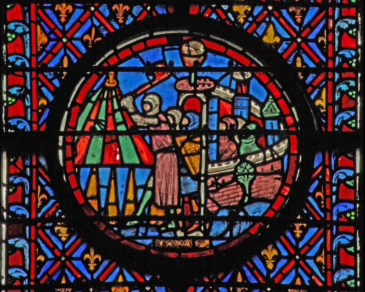 Janela w12 os assírios saem Judith XIV 7 de French School