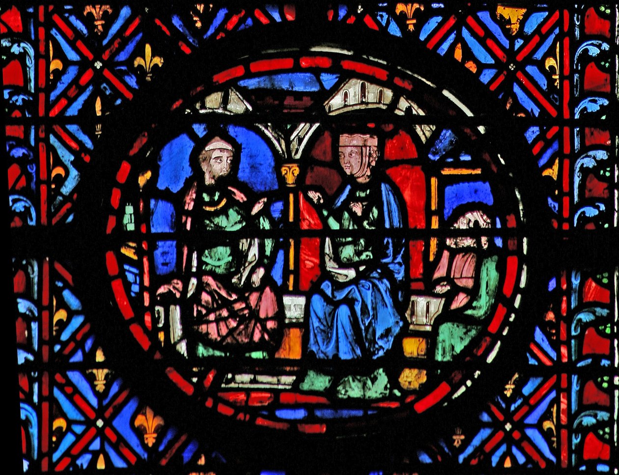 Janela w12 o sumo sacerdote louvando Judith Judith XV 9-12 de French School