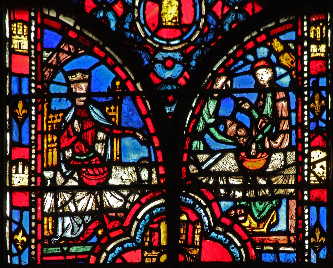 Window w13 Esther pede um banquete Esth V 6-8 de French School