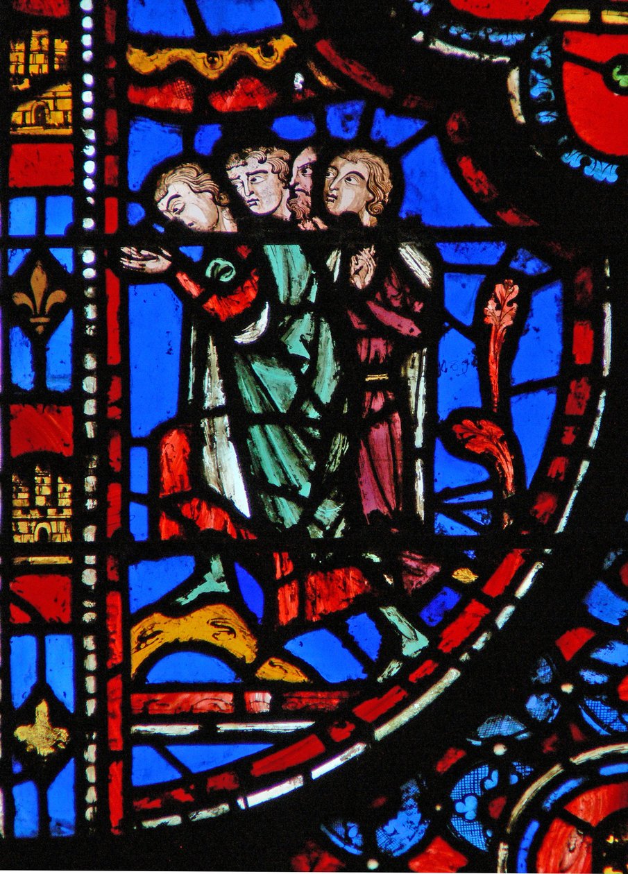 Janela w13 a multidão antes de Haman Esth III 2 de French School