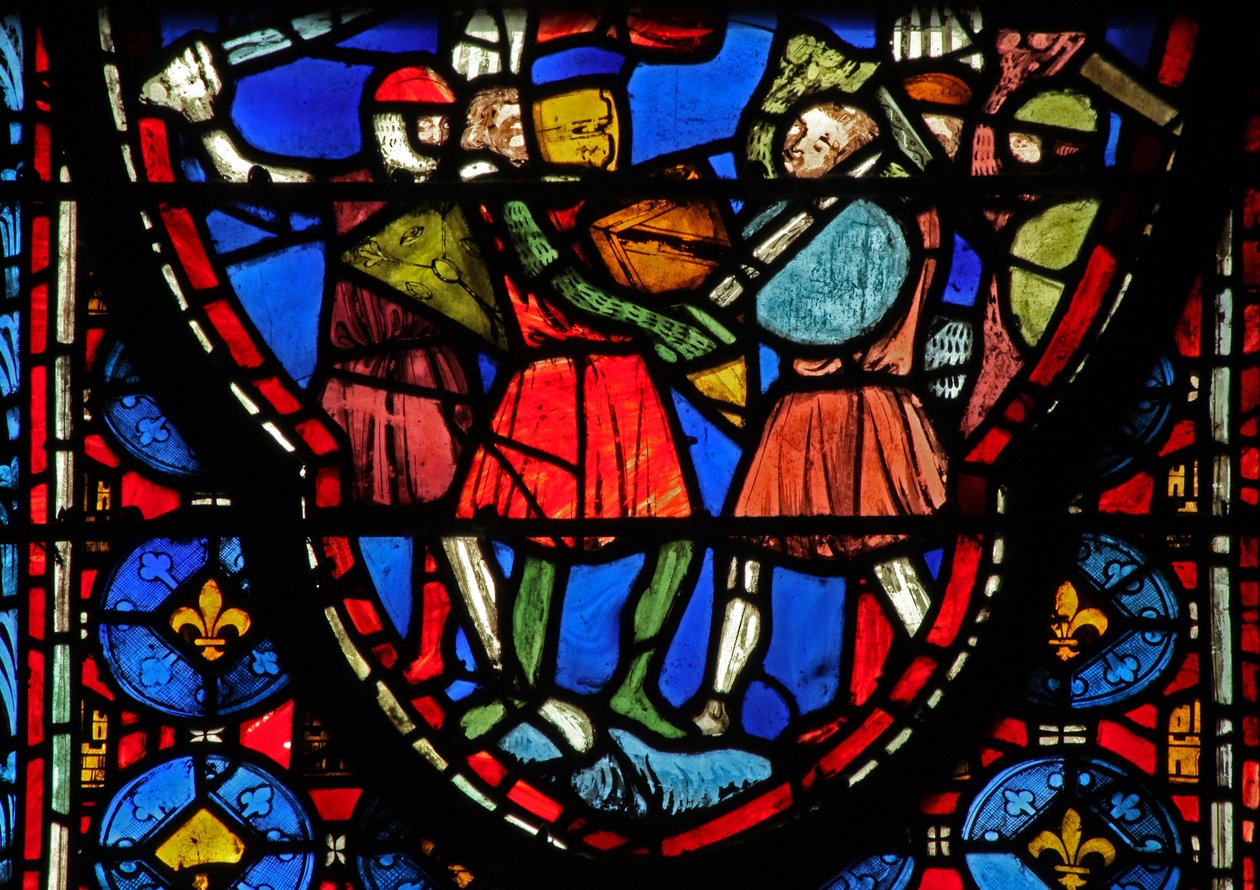 Window w15 Holy Relics: Heraclius luta contra o filho de Croesus de French School