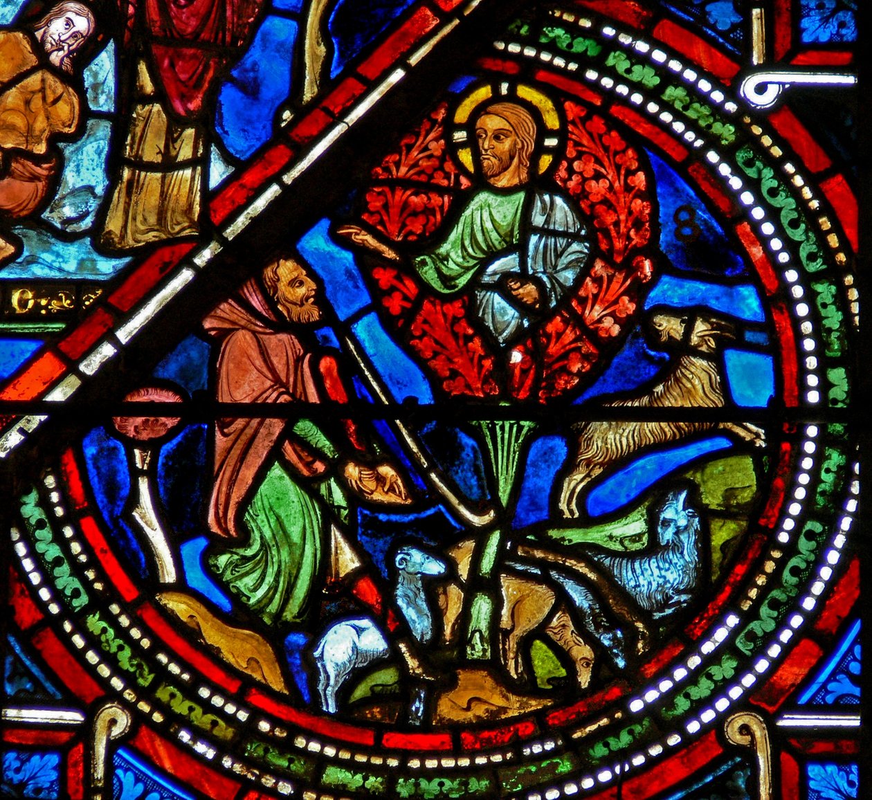 Janela w15 retratando Moisés e a Sarça Ardente de French School
