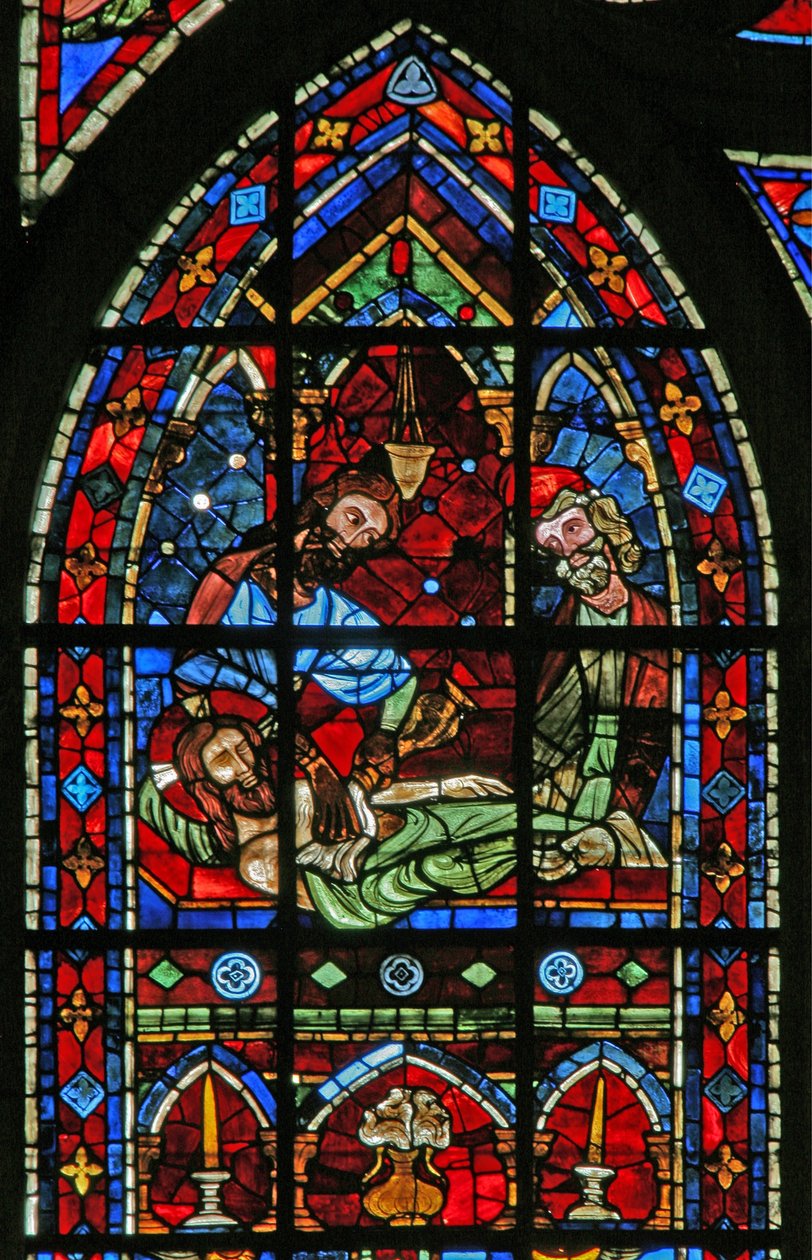 Janela w200 representando o Entombment de French School
