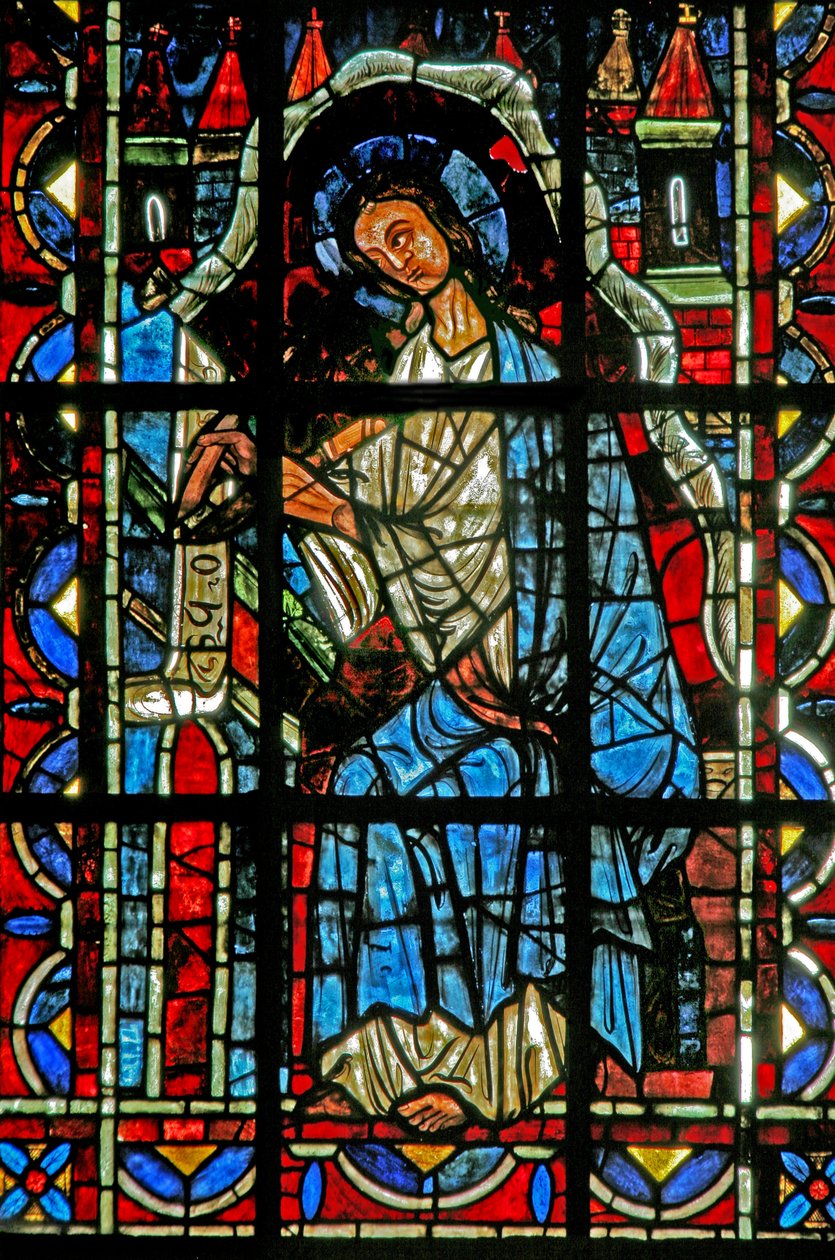 Janela w202 retratando São João escrevendo o Evangelho de French School