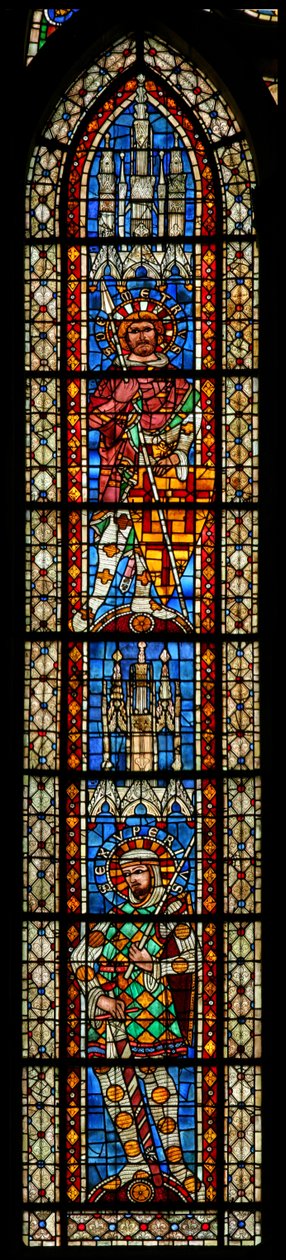 Janela w203 retratando St Exupery e St Demetrius de French School