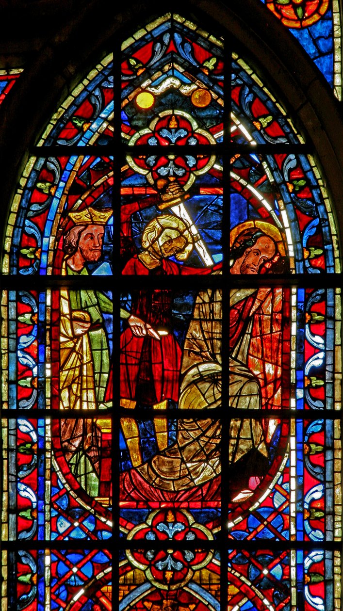 Janela w204 retratando a morte de São Paulo de French School