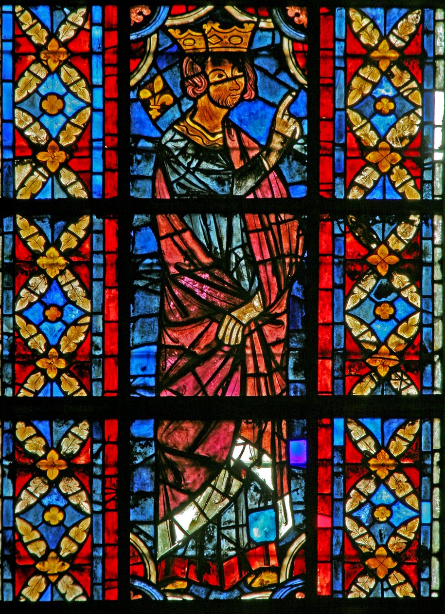 Janela w209 retratando uma cena da vida de São Savinien: Aureliano ordena que Savinien seja torturado de French School