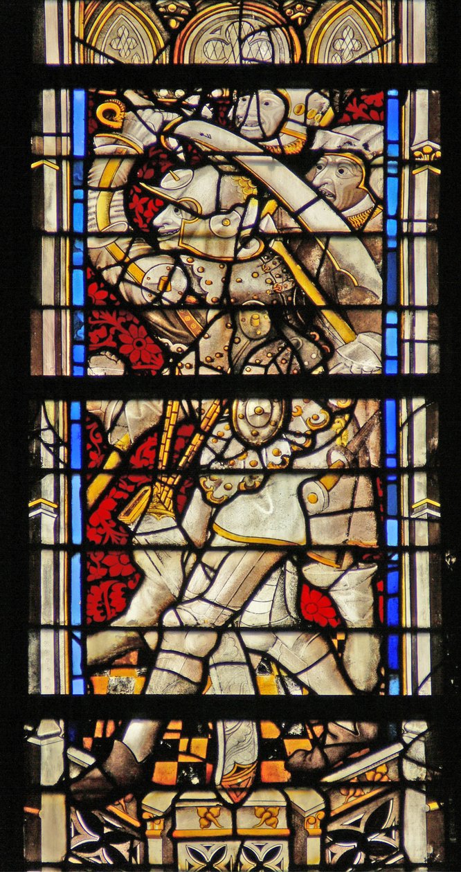 Janela w214 representando cavaleiros matando St Thomas Becket de French School