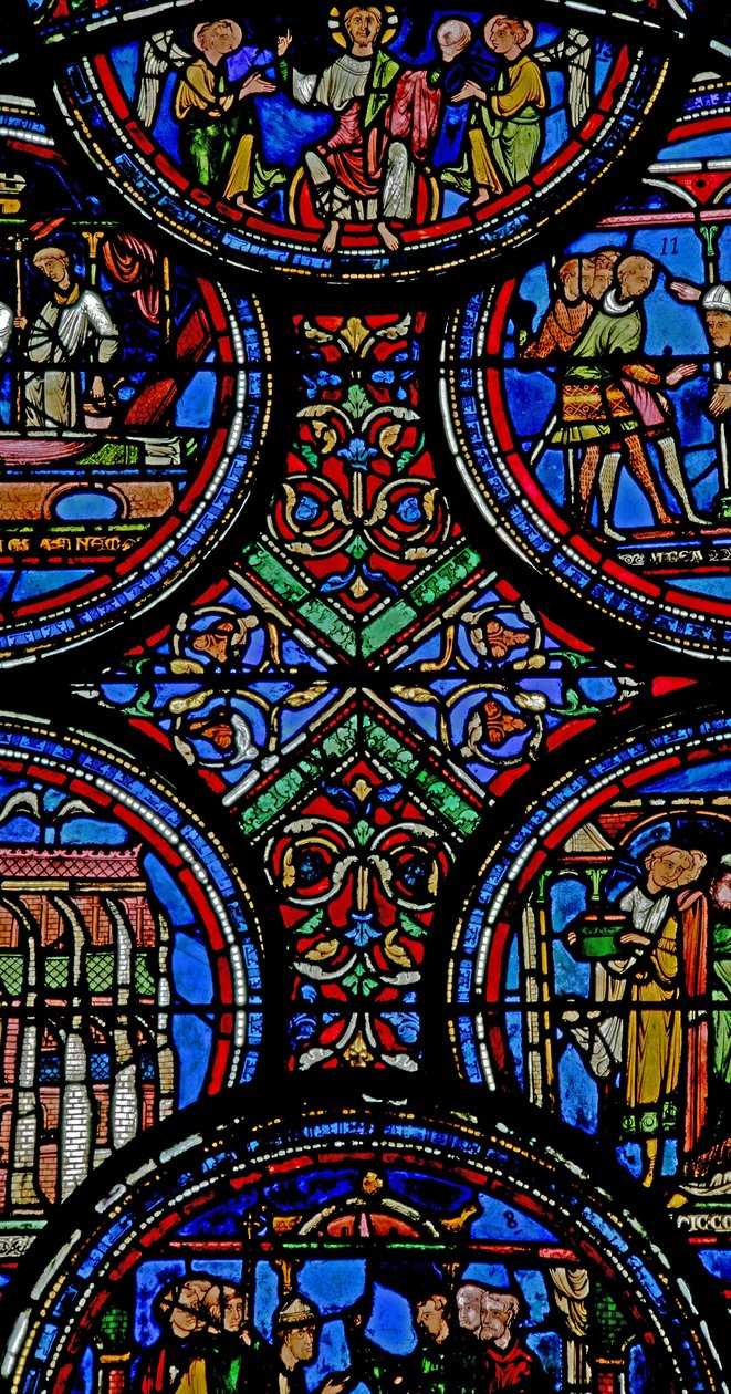 Janela w23 retratando detalhes de fundo de French School