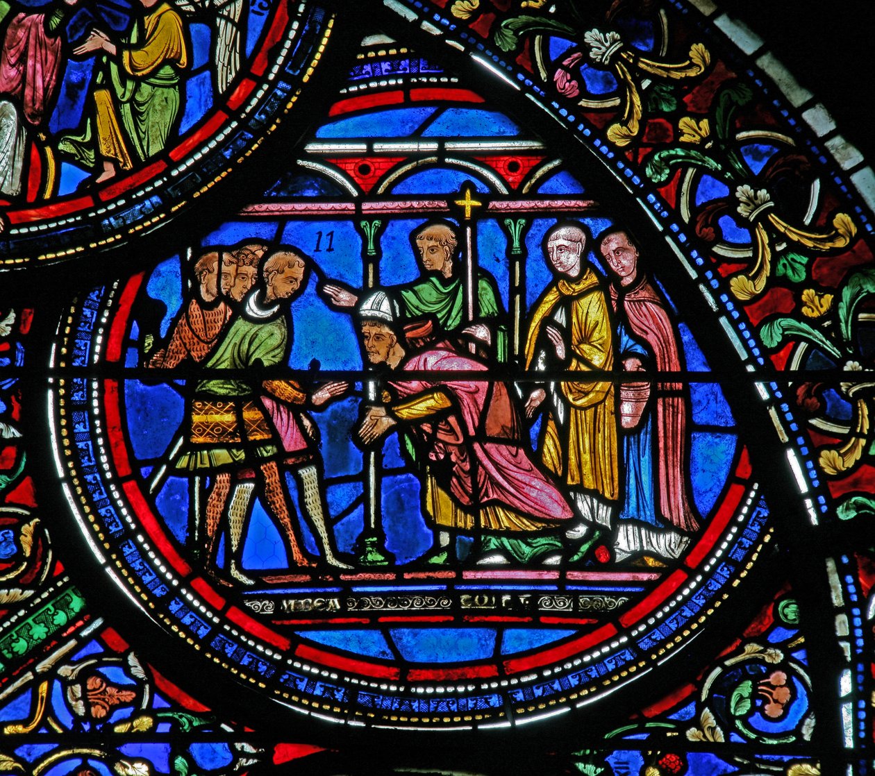 Janela w23 representando o assassinato de St Thomas Becket de French School