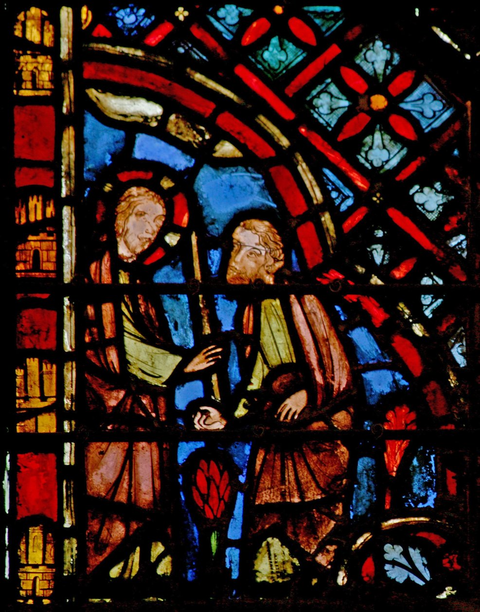 Janela w2 Deus dá Moisés La Verge - o cetro Ex IV 17 de French School