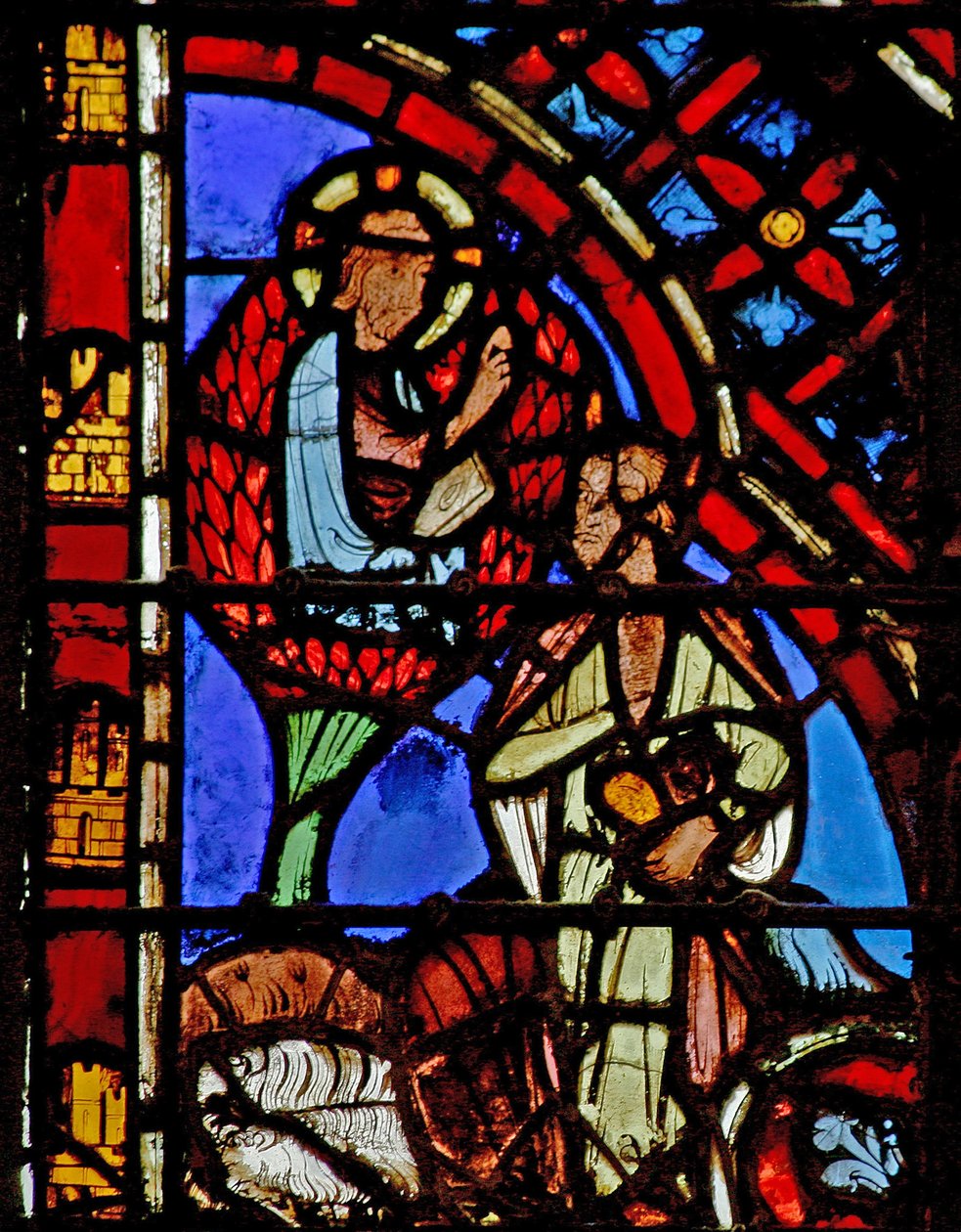Janela w2 Moisés e a Sarça Ardente de French School