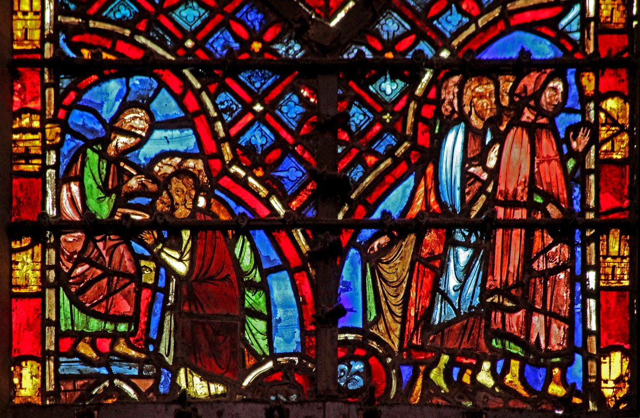 Janela w2 os israelitas recebem a marca T Ex XIII 9 e 16 de French School