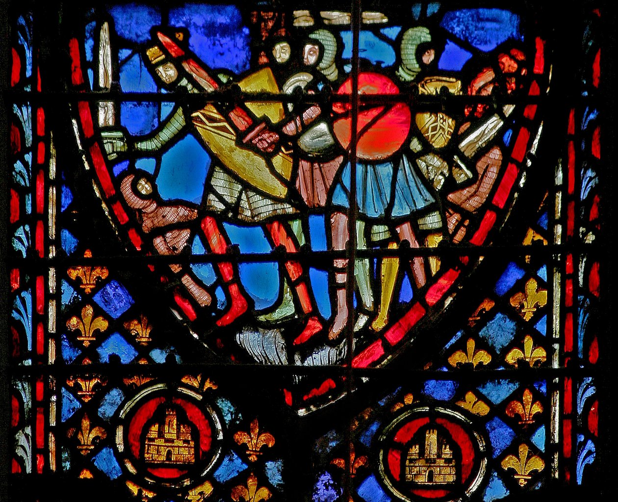 Janela w3 Uma Batalha (contra os Amalequitas Insensatamente XIV 45) de French School