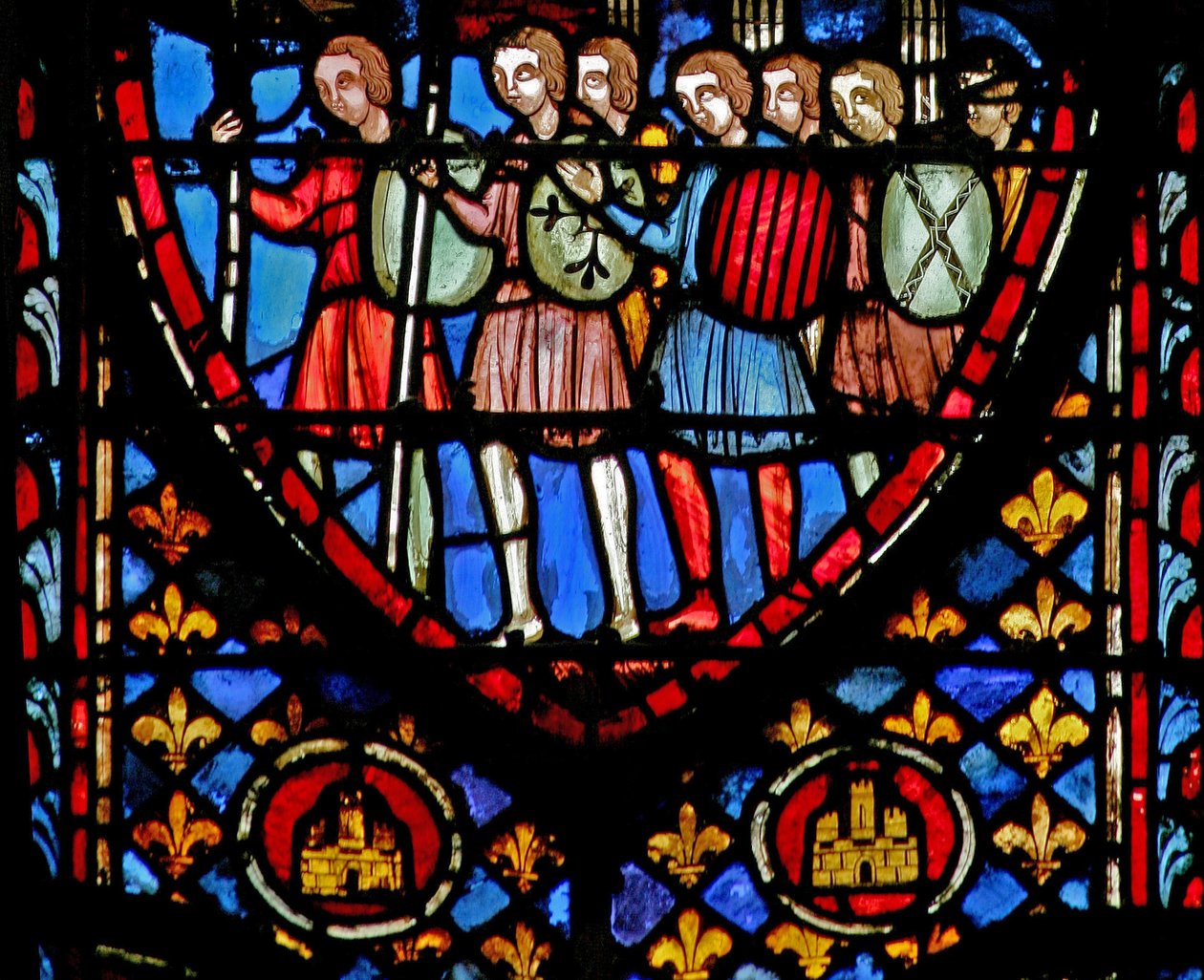 Janela w3 os filhos de Israel marcham contra os amalequitas Numb XIV 45 de French School