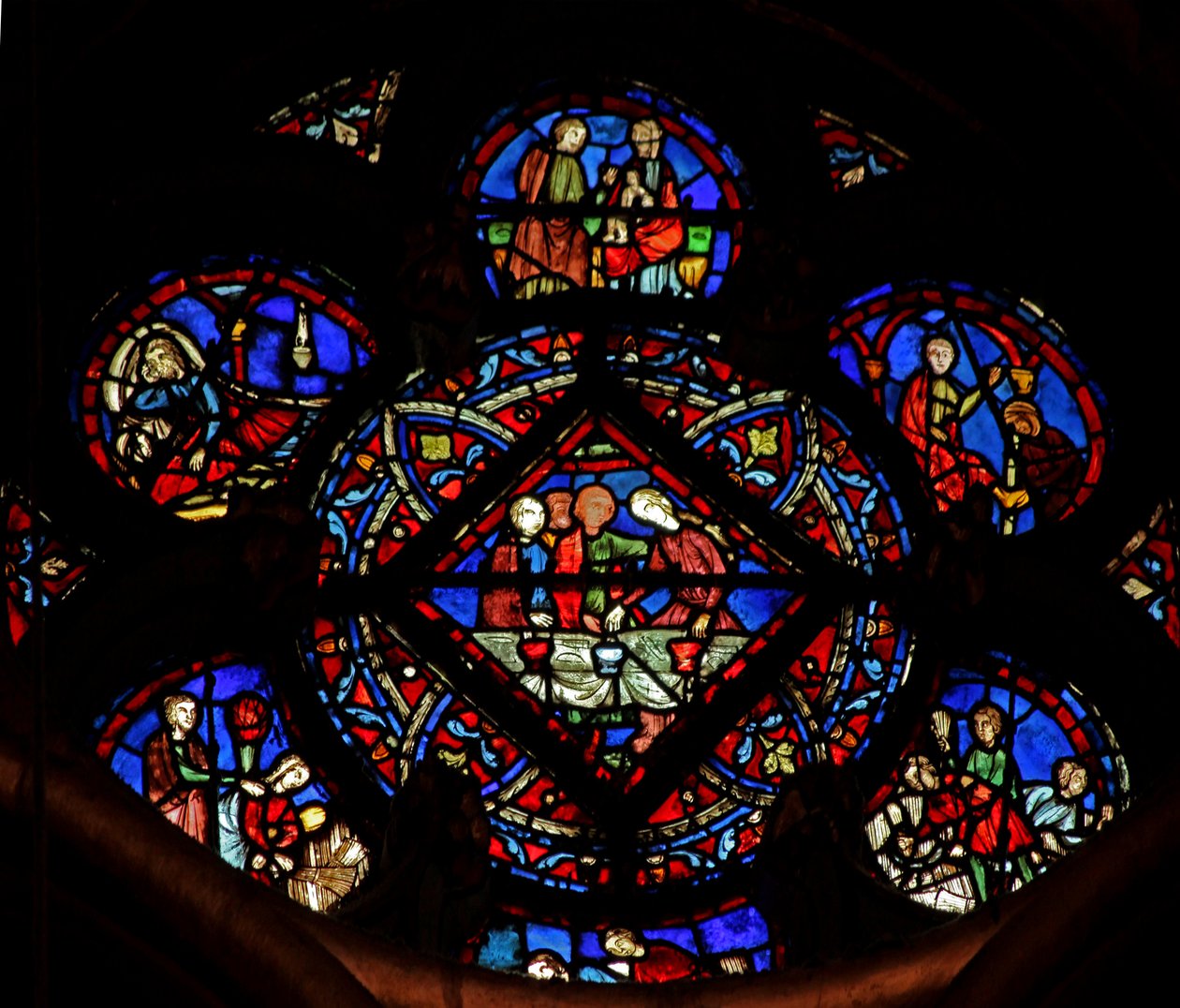 Janela w4 cenas da história de Ruth e Boaz de French School