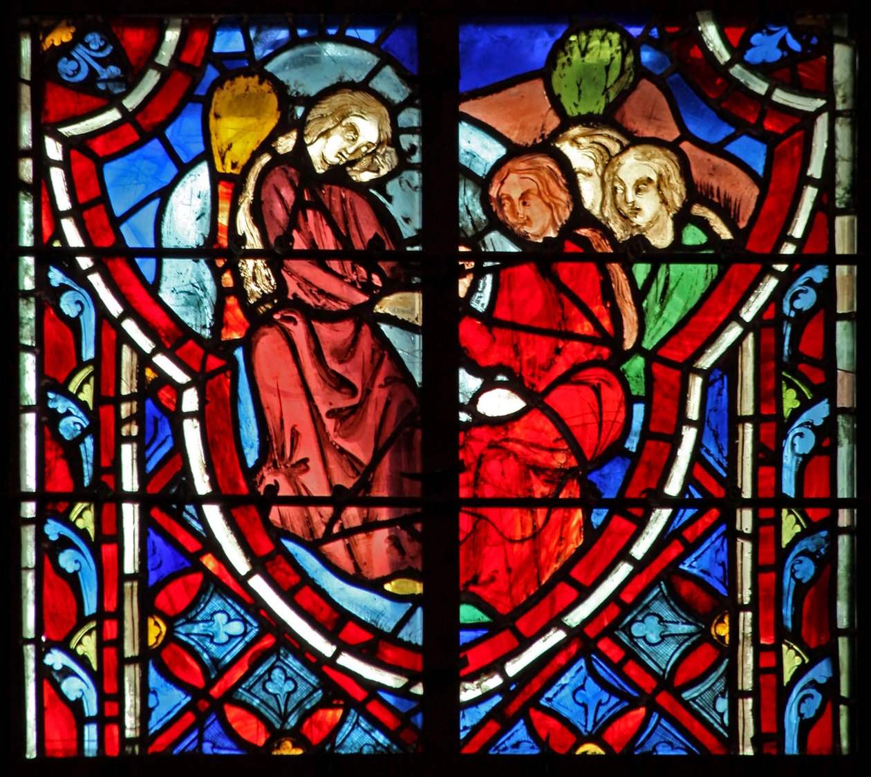 Window w5 Jephthahs filha chorando na montanha. Juízes XI 38 de French School