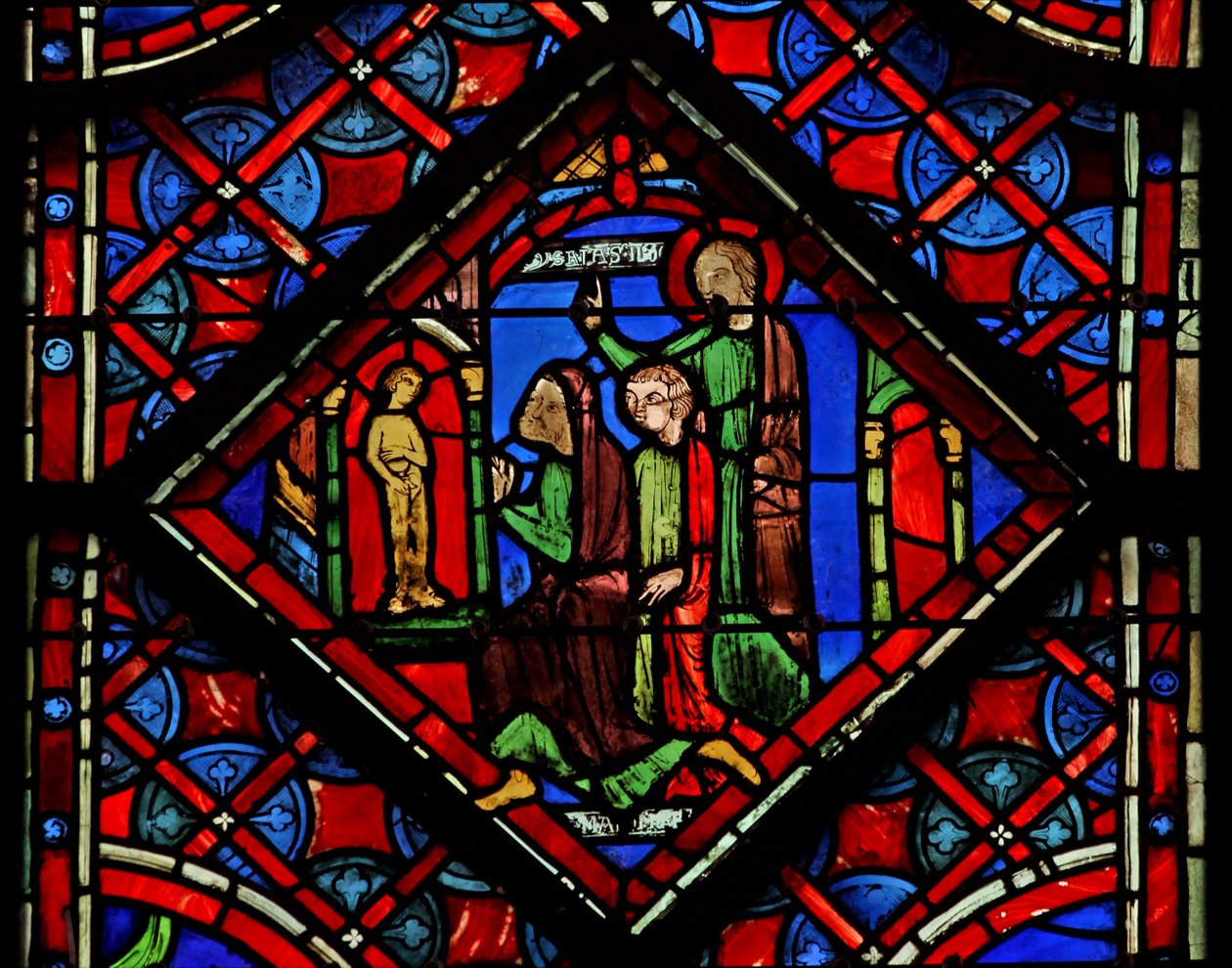 Window w6L Uma cena de idolatria: um santo adverte. Eu 1-6 de French School
