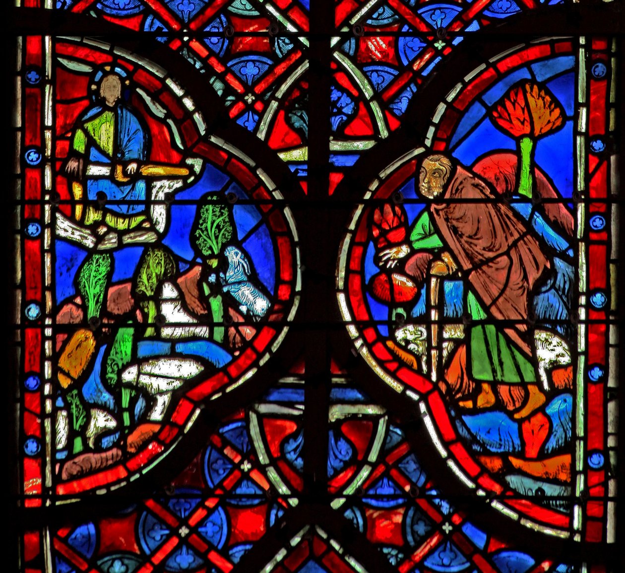 Janela w6L Deus castiga aqueles que saqueavam a videira. É o III 14-15 de French School