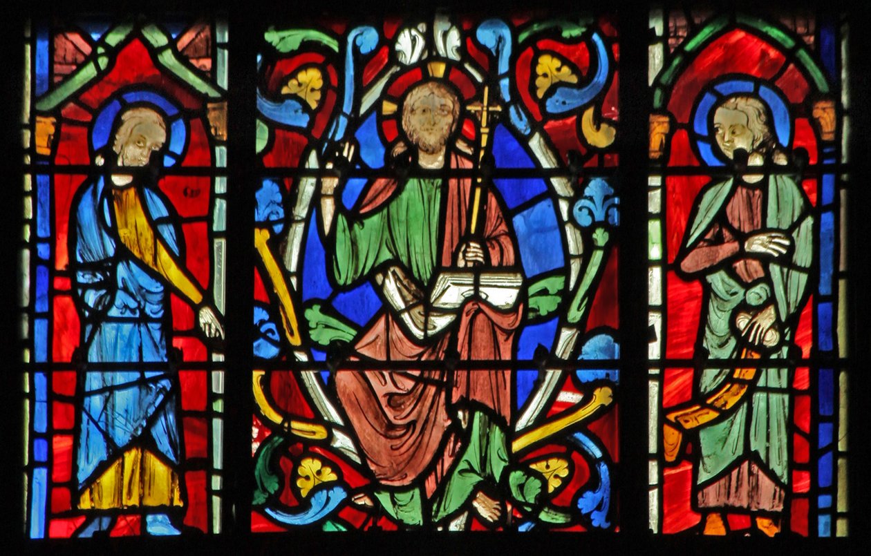 Janela w6R Cristo com profetas na árvore de Jesse de French School