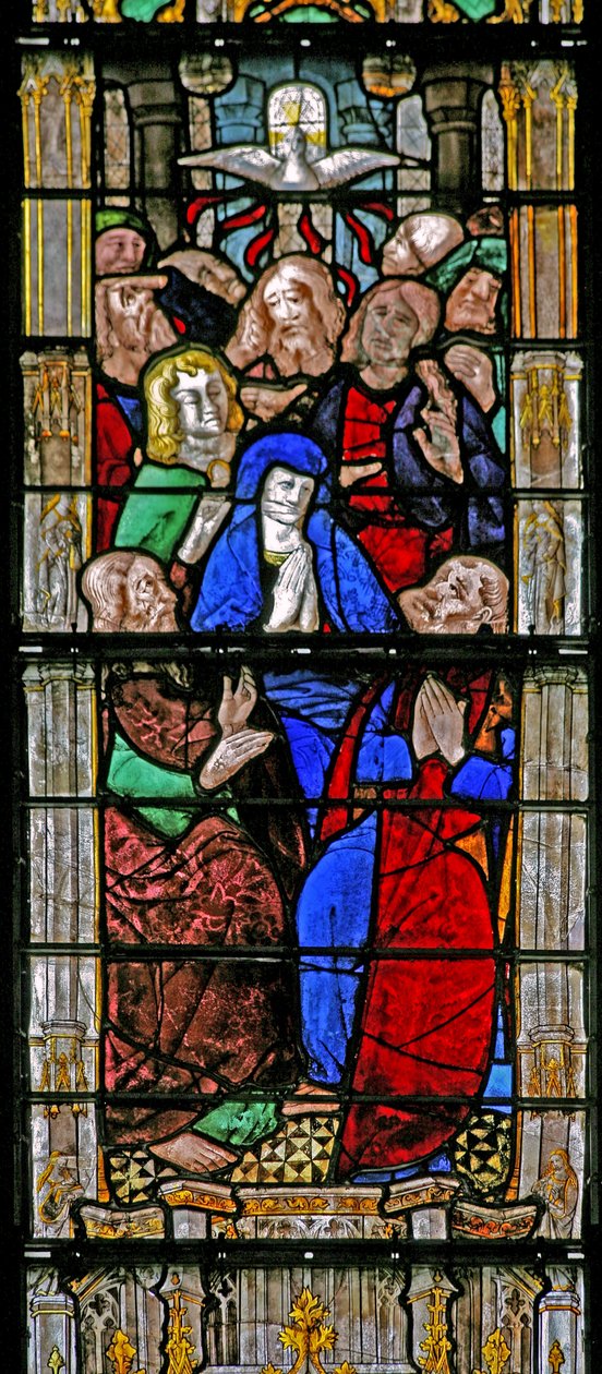 Janela w8 retratando o Pentecostes de French School
