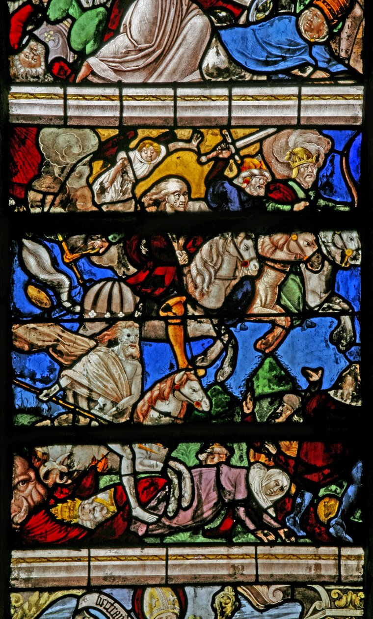 Janela w9 representando o último julgamento - depois de Albert Durer de French School