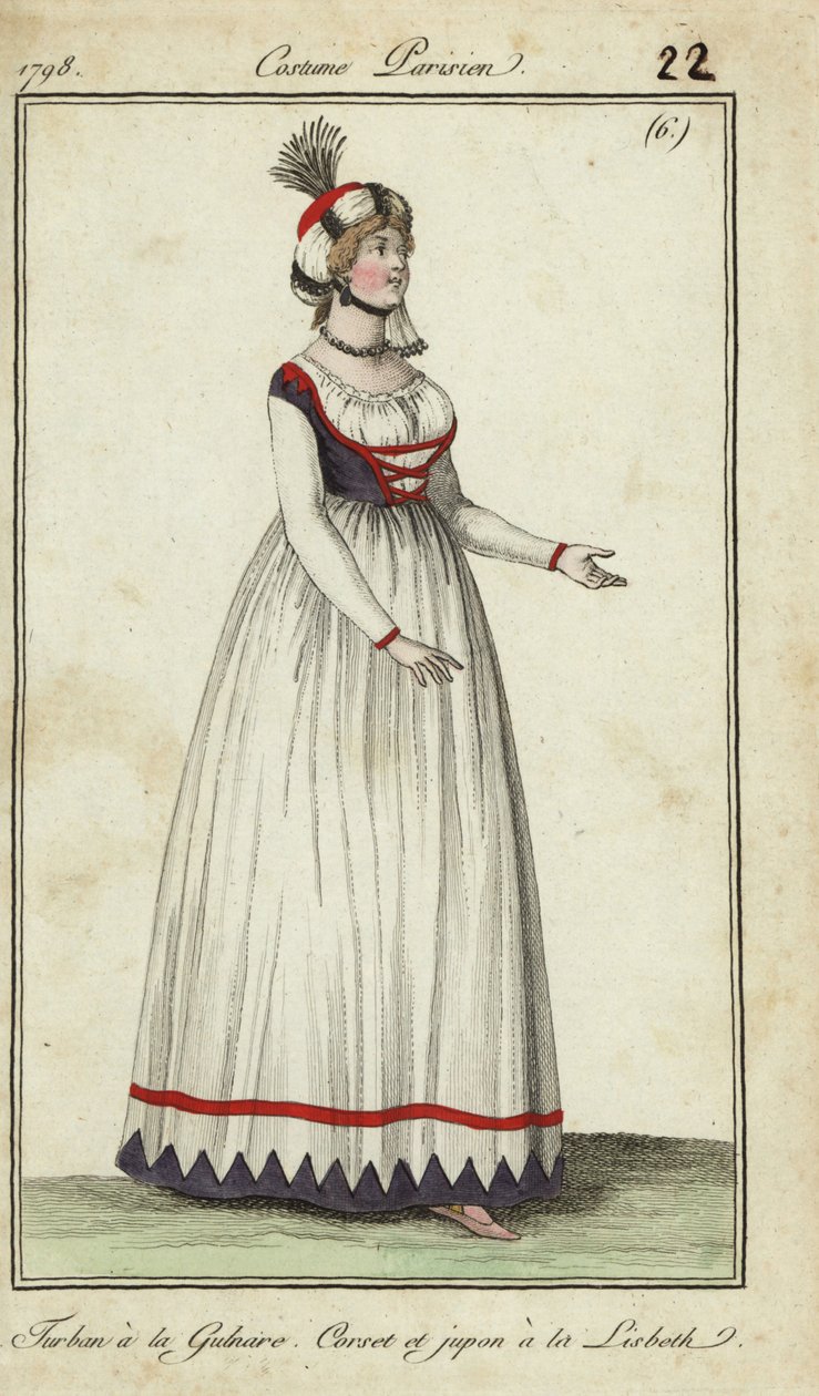 Mulher na moda inspirada em óperas de French School