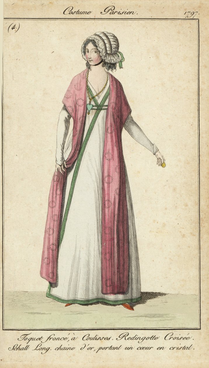 Mulher na moda do Directoire de French School