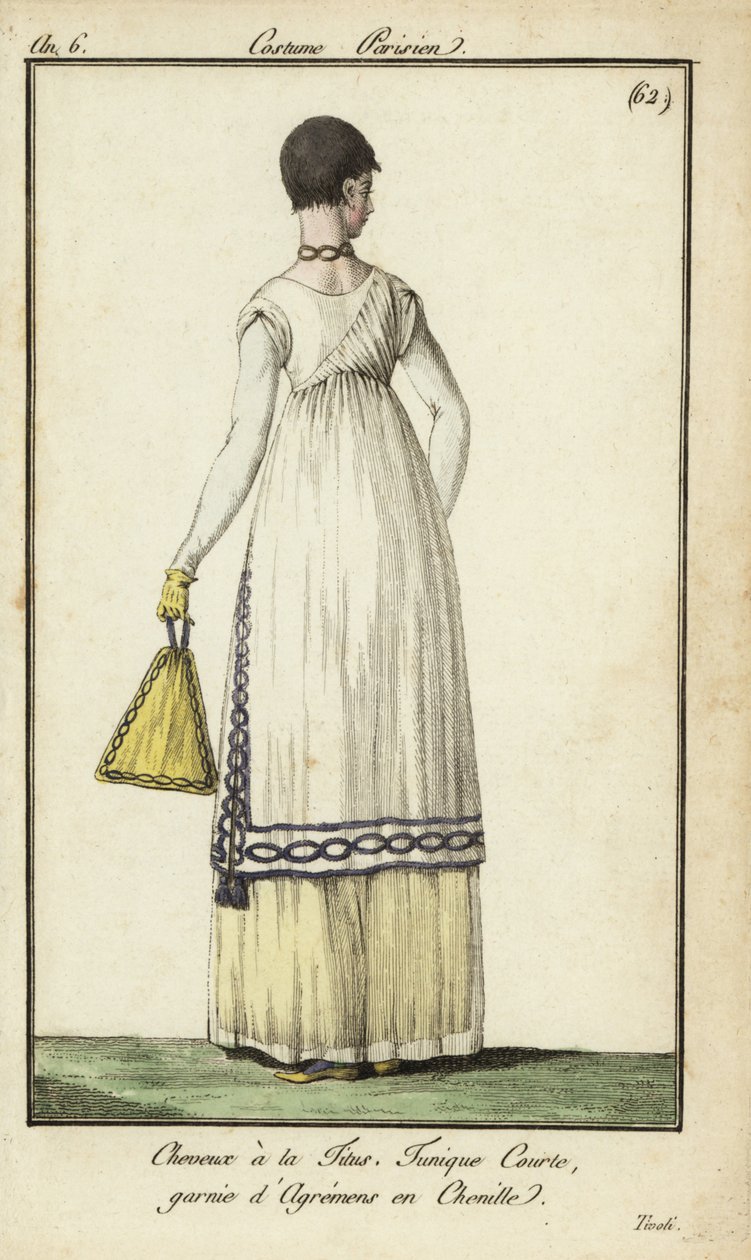 Mulher com corte de cabelo Titus em Tivoli Gardens de French School