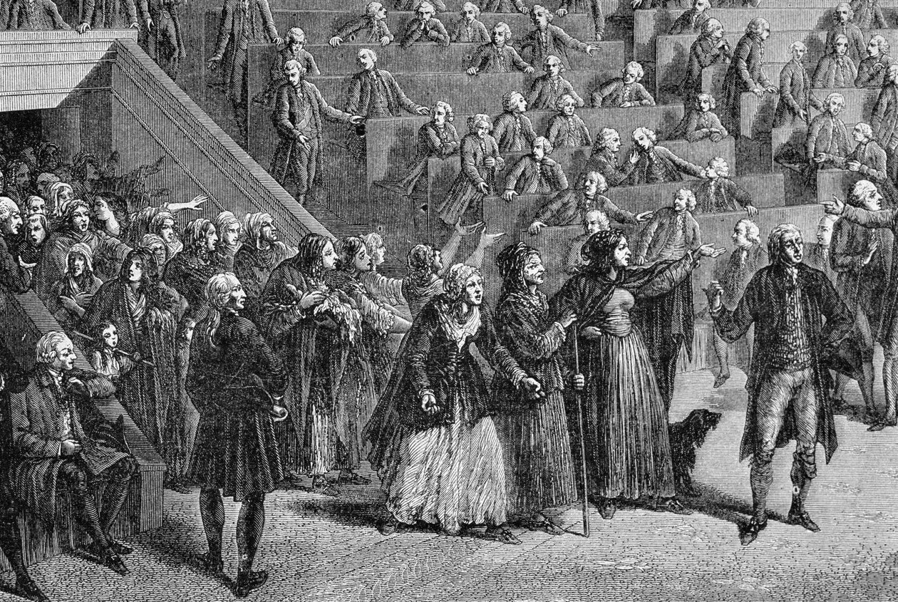 Mulheres invadem a Assembléia, em 56 de outubro de 1789 de French School