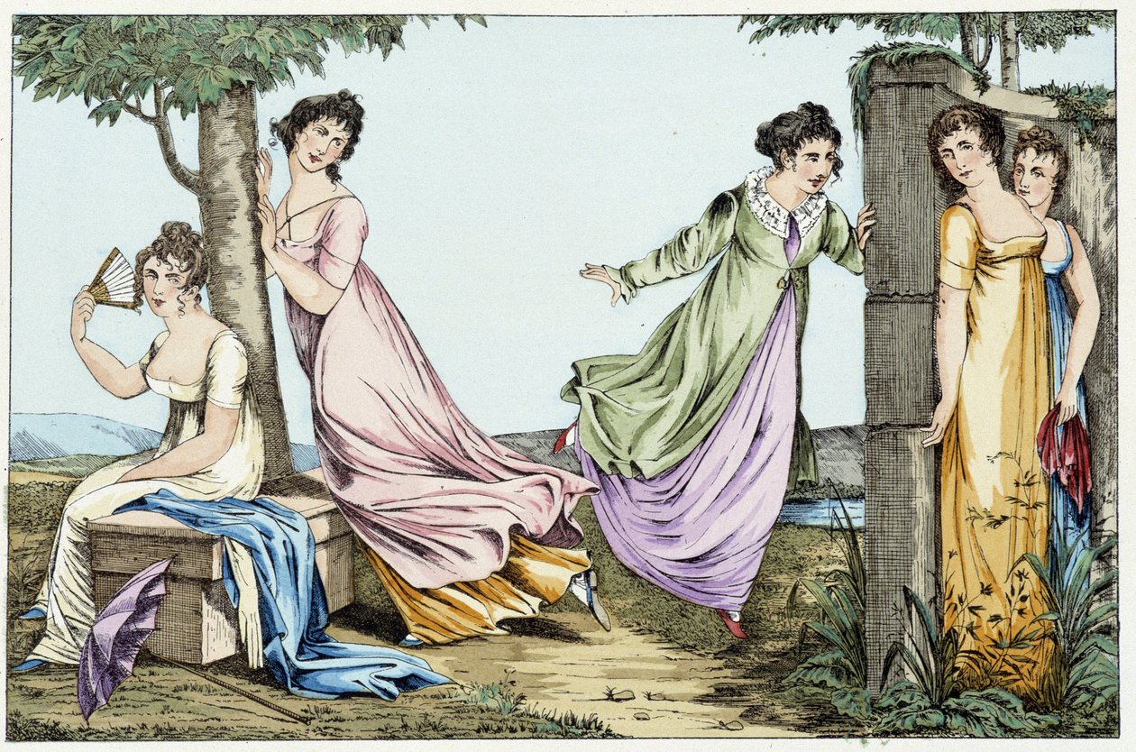 Mulheres a jogar Cache. Em "Jogos desportivos e de perícia" de French School