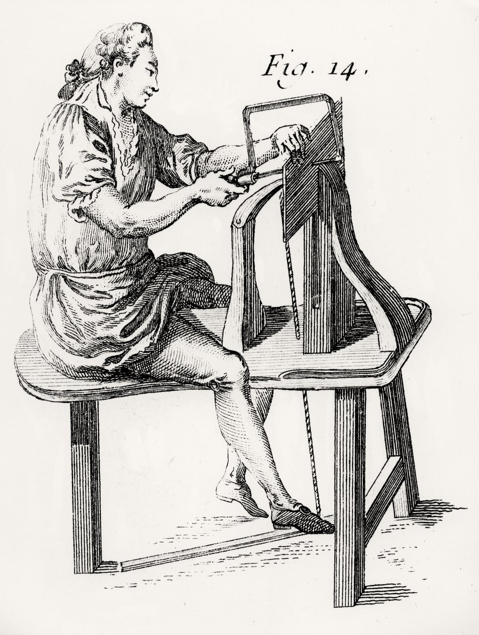 Woodworker, de LArt du Menuisier em Andre Jacob Roubo, pub. 1769-1774 de French School