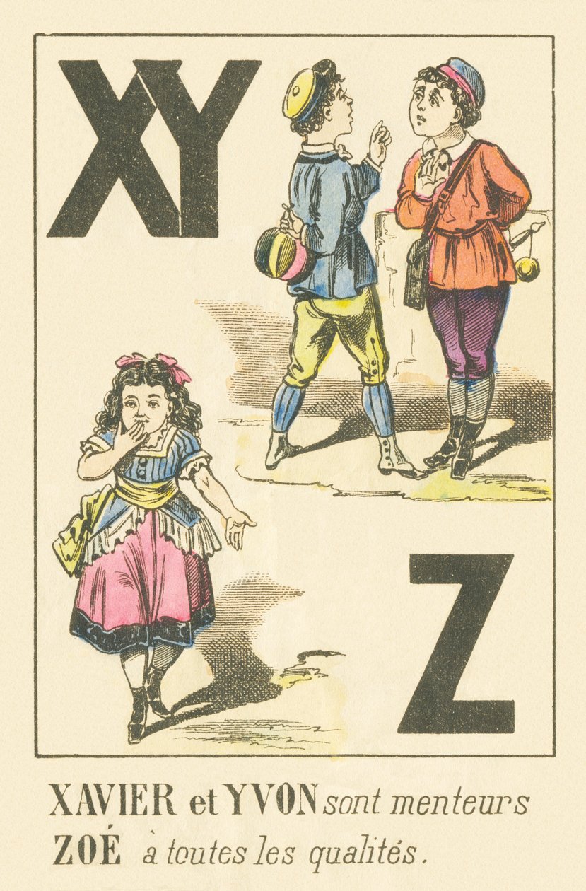 XYZ: Xavier e Yvon são mentirosos. Zoe tem todas as qualidades de French School