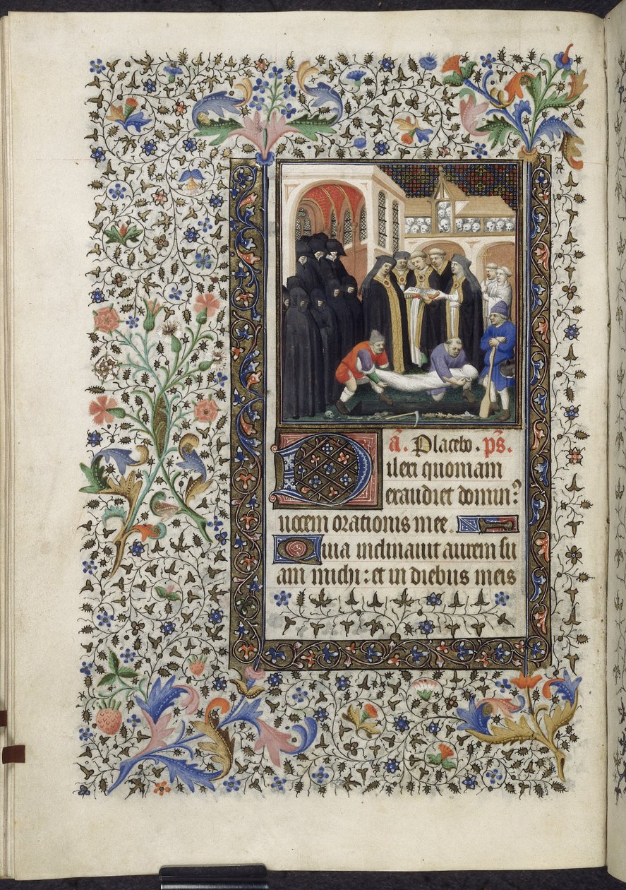 Yates Thompson 46 f156 v - Enterro dos Mortos, c.1410-20 (vellum) de French School