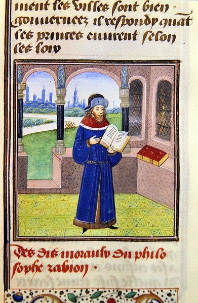 Zabion, do Histoire des Philosophes, final do século XV (vellum) de French School
