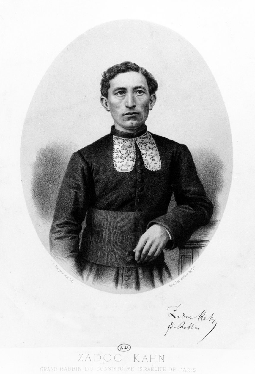 Zadoc Kahn, rabino chefe do Consistório da França, c.1869 de French School