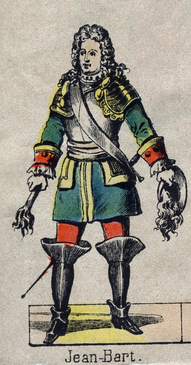 retrato de Jean Bart (1650-1702), marinheiro francês, corsário. Imagem de Epinal do final do século XIX. de French School