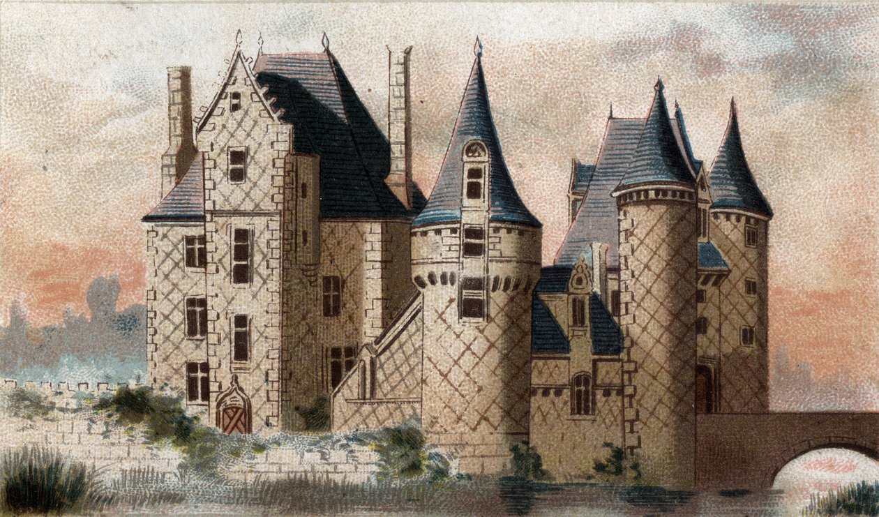 vista do Chateau du Moulin (Loir et Cher). de French School