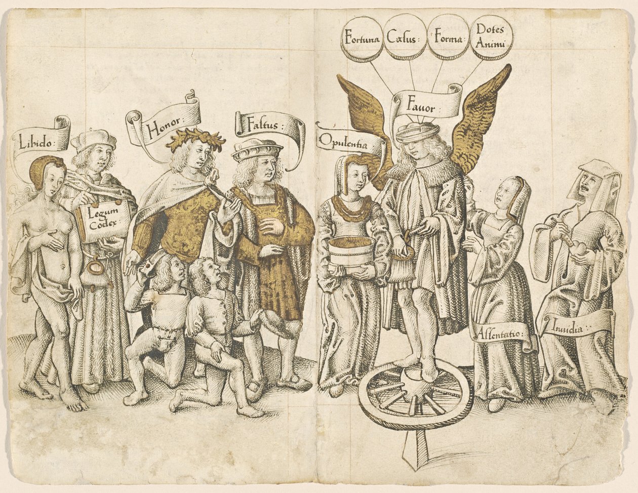 Um Diálogo sobre o Favor Humano (reto) [fol. 15 verso / 16 frente] de French early 16th Century