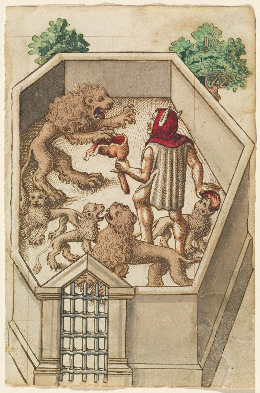 "Não alimente coisas que têm garras afiadas" [fol. 38 reto] de French early 16th Century