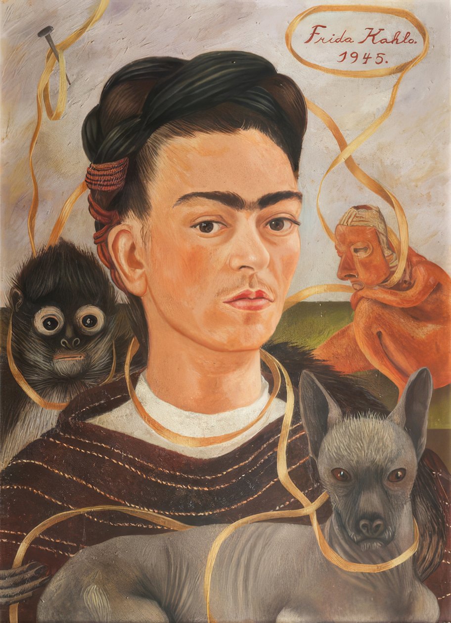 Autorretrato com changuito de Frida Kahlo